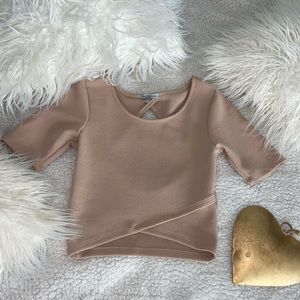Beige crop top xs